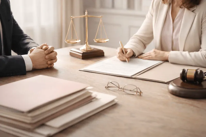 Two parties in mediation session