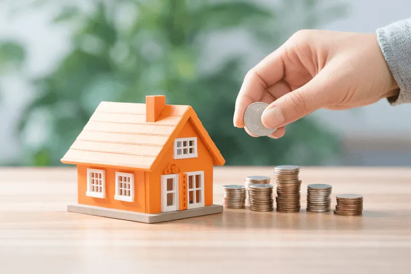 Property documents and house keys on desk